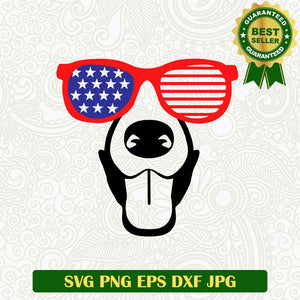 Dog with America Sunglass SVG, Dog America SVG PNG