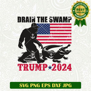 Drain The Swamp Trump 2024 SVG