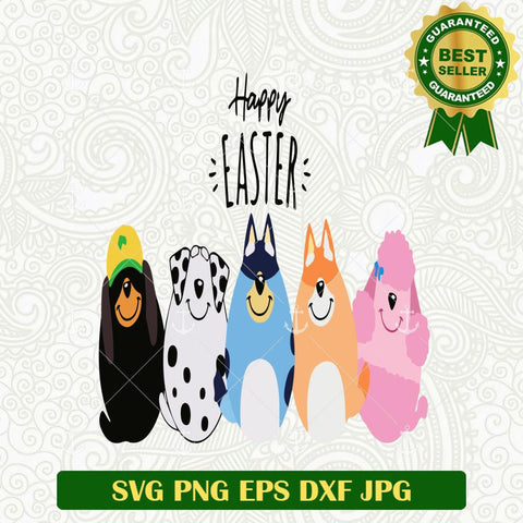 Easter Day Bluey Characters SVG