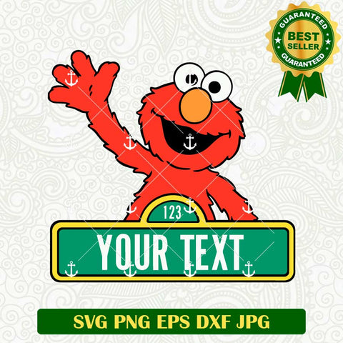 Elmo Seasame Streest Custom Name SVG