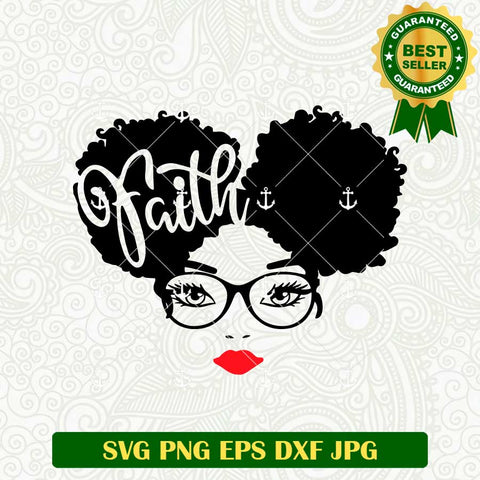 Faith Afro Woman SVG
