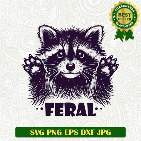 Feral Racoon SVG