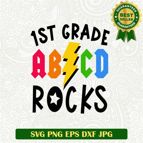 First Grade Rockstar SVG