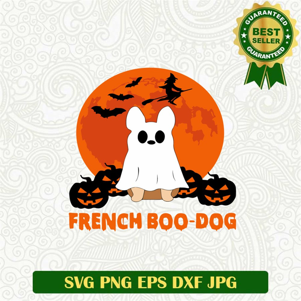 Frenchie Halloween Boo Svg