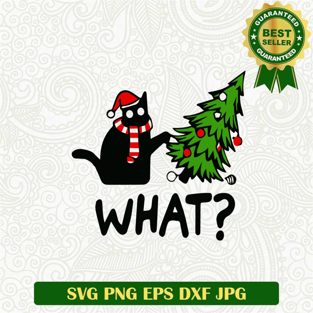 Funny Cat Christmas Svg