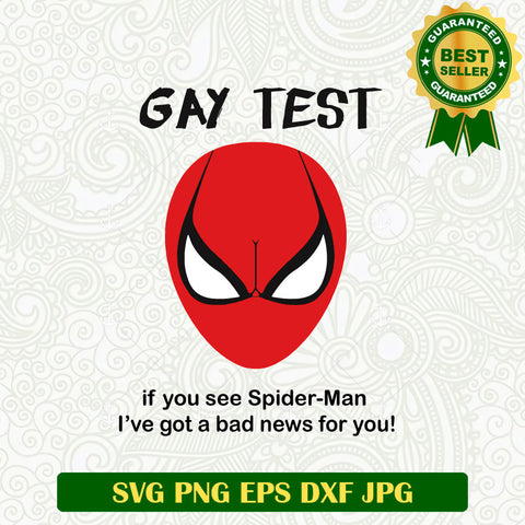 Gay Test Spider Man Face Funny SVG