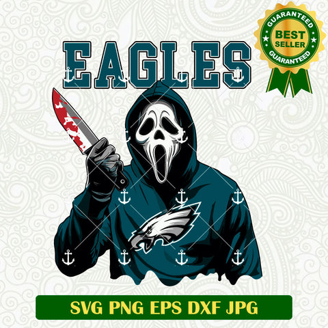 Ghostface Scream Horror Eagles Football SVG
