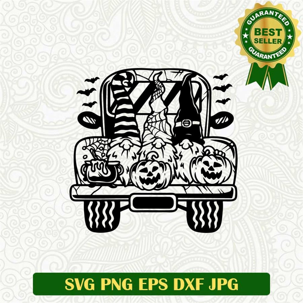 Gnome Haunted Truck Svg