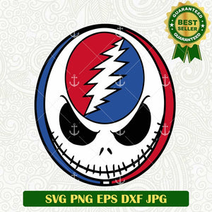 Grateful Dead Jack Skellington Face SVG