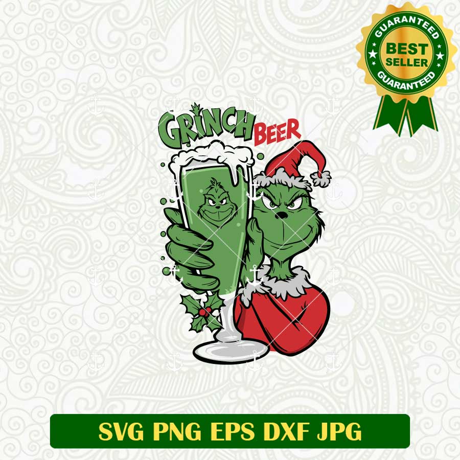 Grinch Beer Christmas SVG