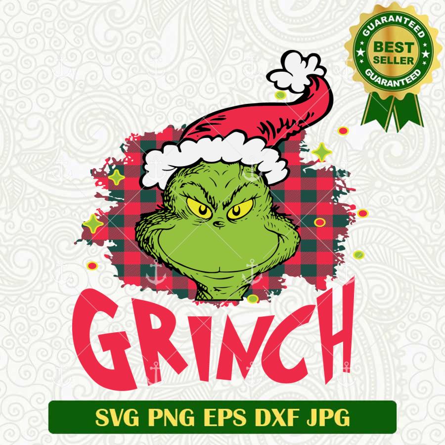 Grinch Christmas Buffalo Plaid SVG