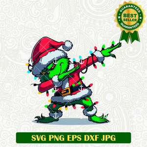 Grinch Dabbing Christmas Light SVG