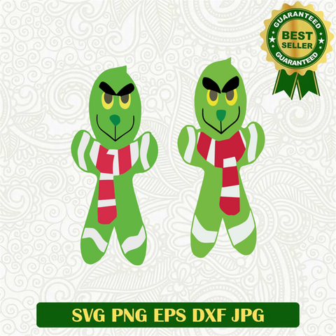 Grinch Gingerbread Man SVG