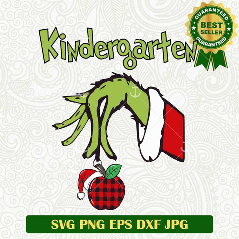 Grinch Hand Kindergarten SVG