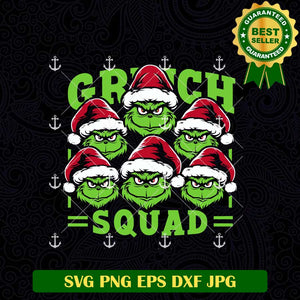 Grinch Squad Christmas SVG