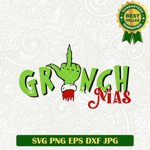 Grinchmas Middle Fingers SVG