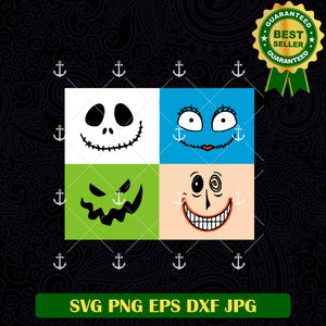 Halloween Horror Face Oogie Boogie SVG