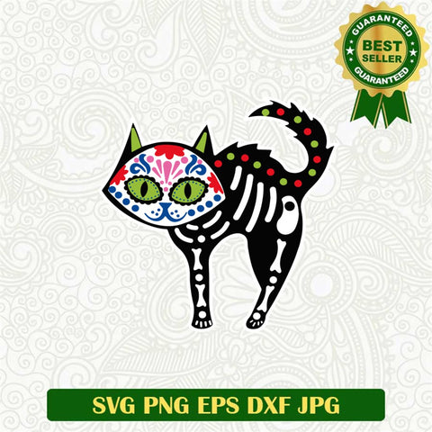 Halloween Skeleton Cat Svg