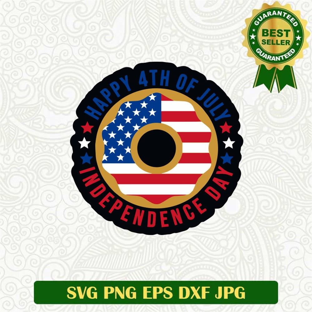 Happy 4th of July Donut Cake Svg