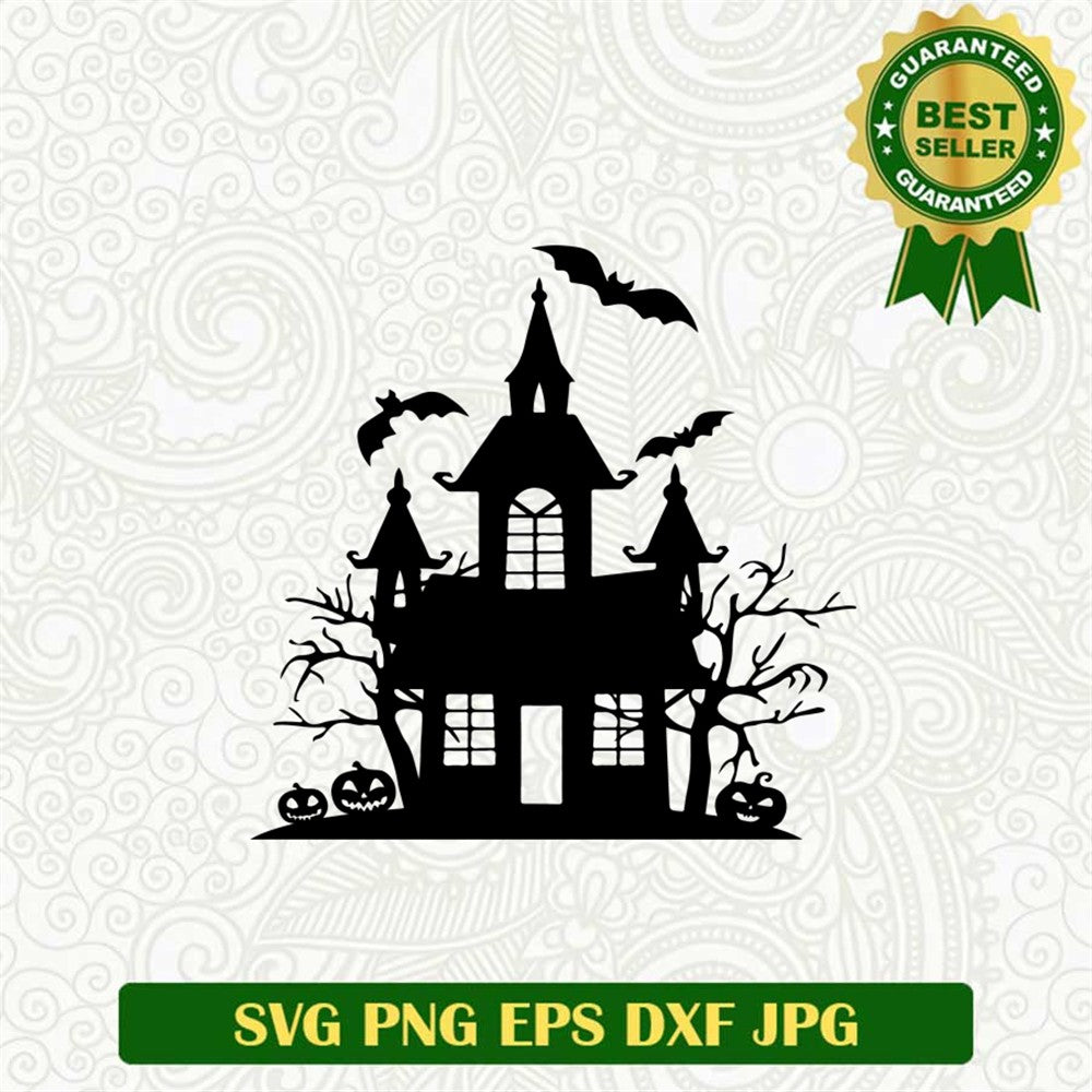 Haunted House Scene Svg