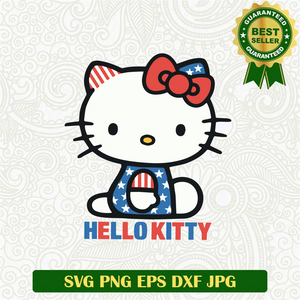 Hello Kitty 4th of July Svg
