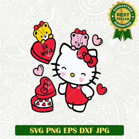 Hello Kitty Be mine Valentine SVG