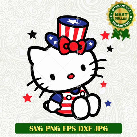 Hello Kitty Independence Day svg