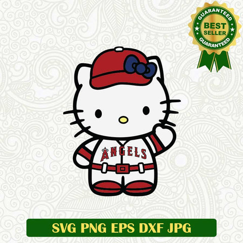 Hello Kitty LA Angels Baseball SVG