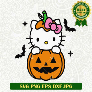 Hello Kitty Pumpkin Halloween SVG