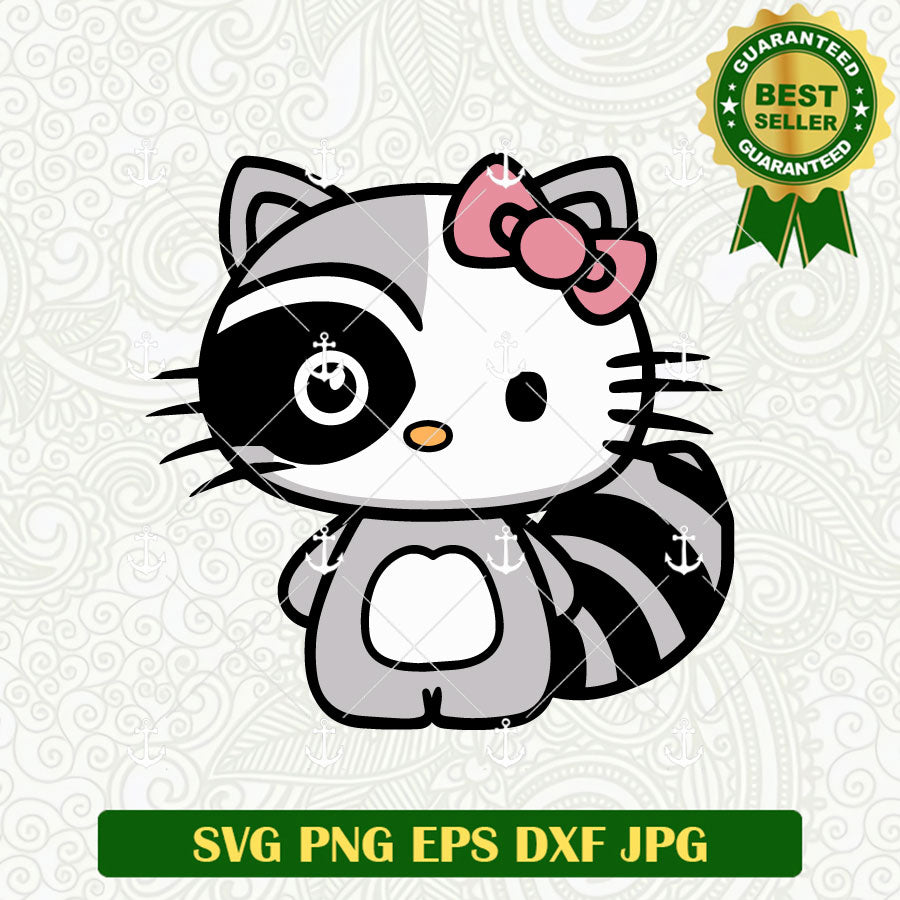 Hello Kitty Raccoon SVG, Raccoon SVG PNG – Lightberty