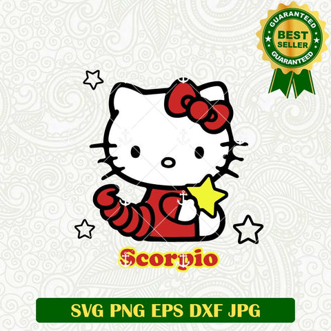 Hello Kitty Scorpio Astrology SVG