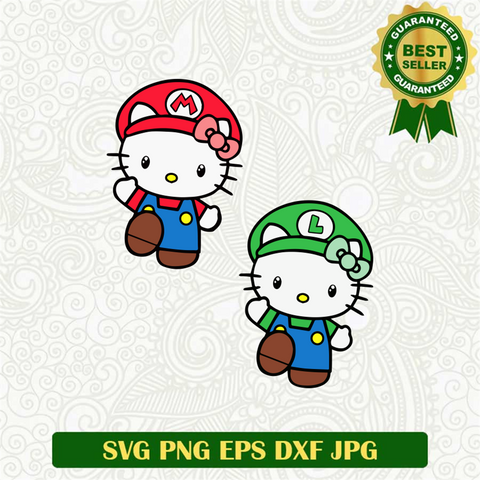 Hello Kitty Super Mario And Luigi SVG