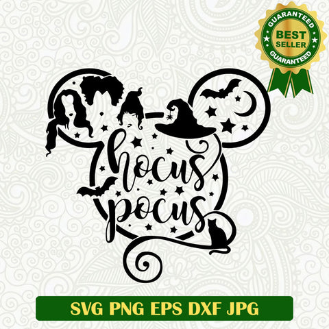 Hocus pocus disney head SVG, Halloween Disney SVG PNG cut file