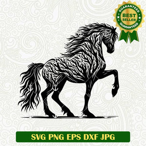Horse Natural Mandala SVG