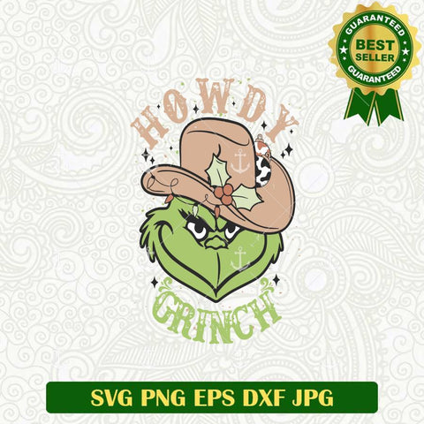 Howdy Grinch Cowboy SVG