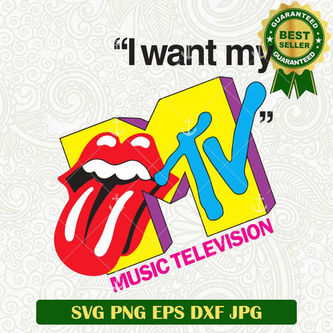 I want My MTV Music Television SVG