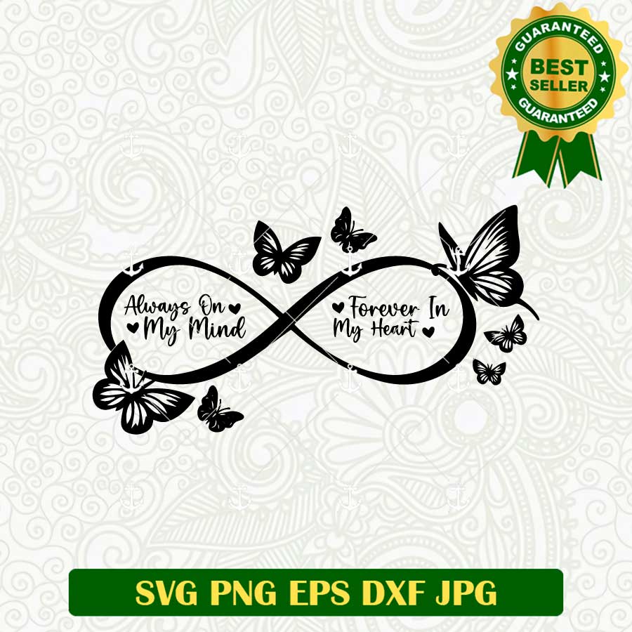 Infinity Heart Memorial Svg