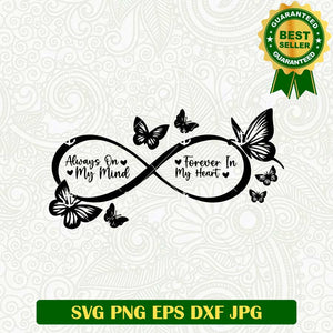 Infinity Heart Memorial Svg
