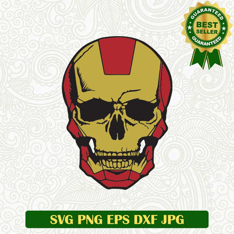 Iron Man Skull SVG, Superheroes Skull Marvel SVG PNG