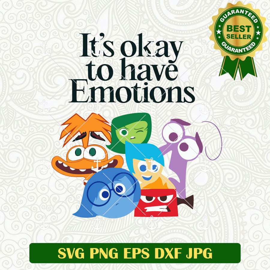 It's Okay To Have Emotions Inside Out Character SVG