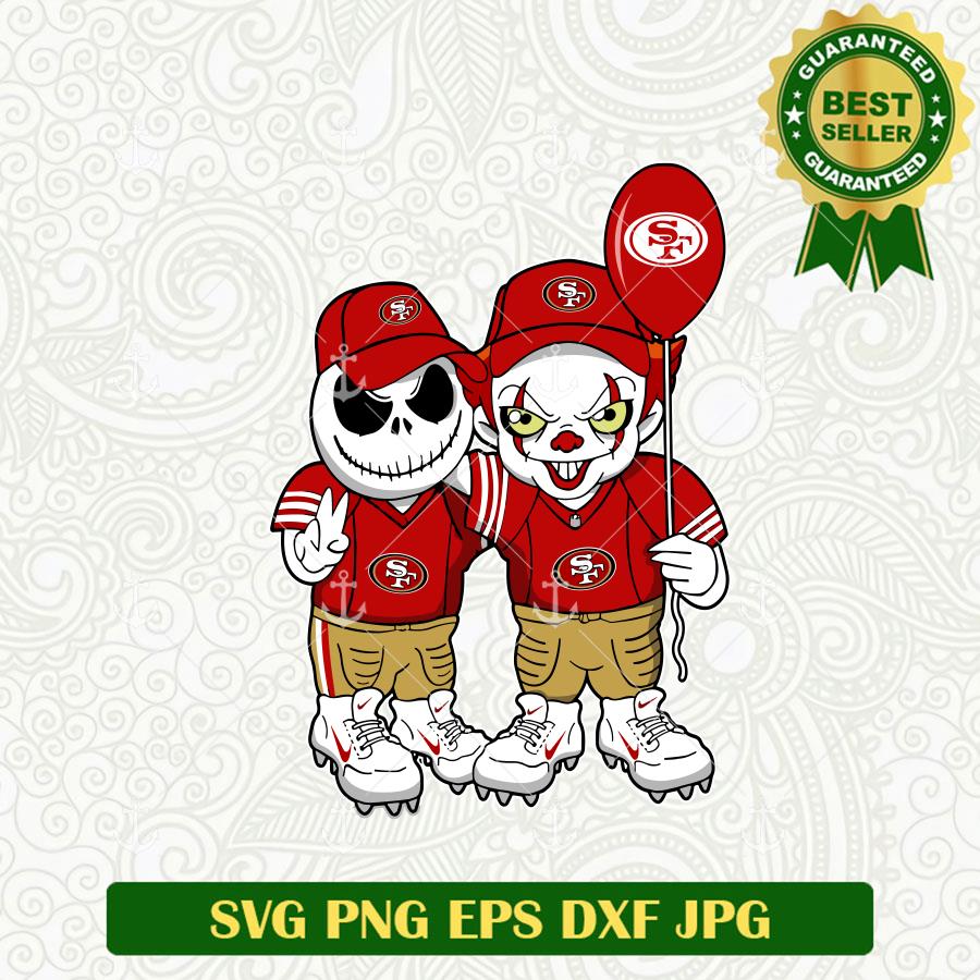 Jack Sekllington And Pennywise 49ers SVG