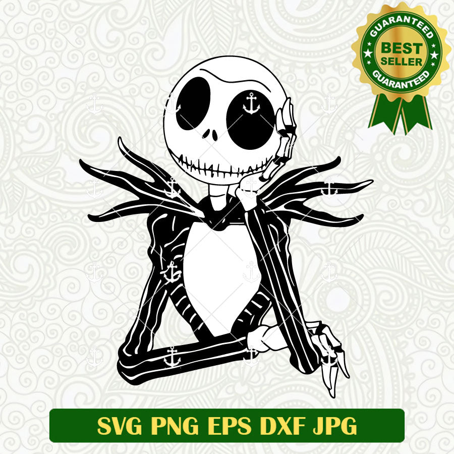 Jack Skellington Just Waiting SVG