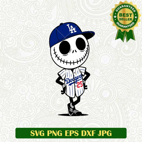 Jack Skellington LA Dodgers SVG