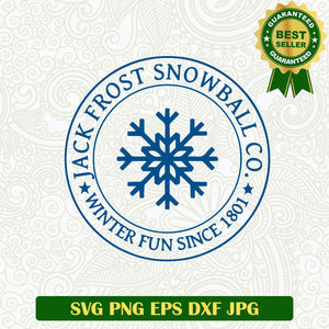 Jack frost Snowball co SVG, Snowflake Winter SVG PNG cut file