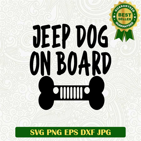 Jeep Dog On Board SVG