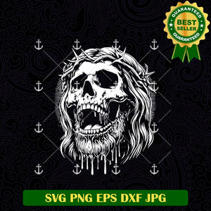 Jesus God Skull SVG cut file