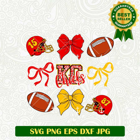 KC Chiefs Coquette Bow SVG