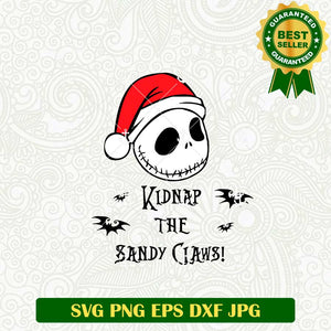 Kidnap The Sandy Claw Jack Skellington SVG