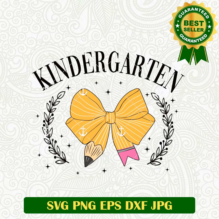 Kindergarten Teacher Coquette Bow SVG