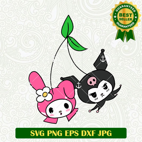 Kuromi And My Melody Cherry SVG